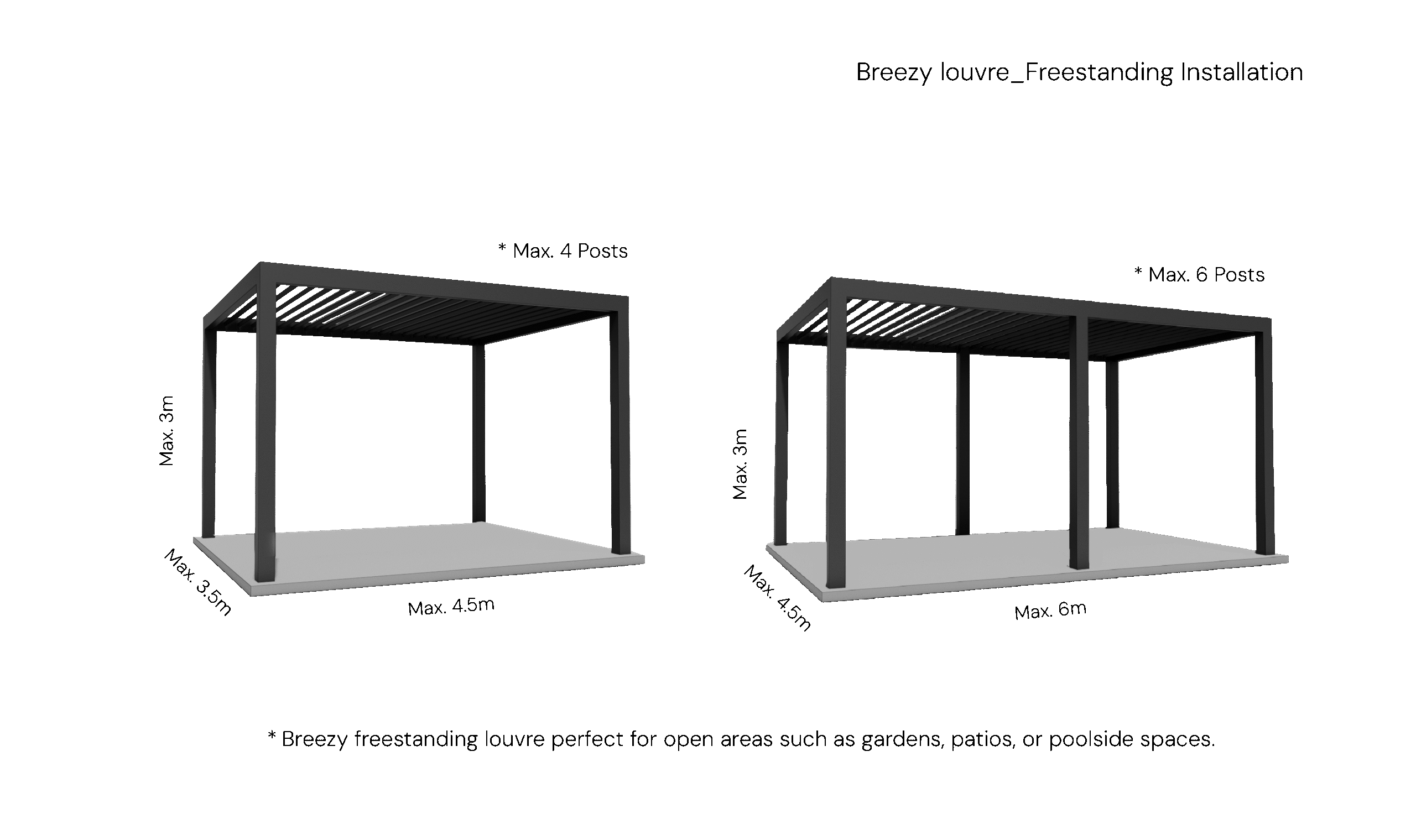freestanding Breezy Louvre