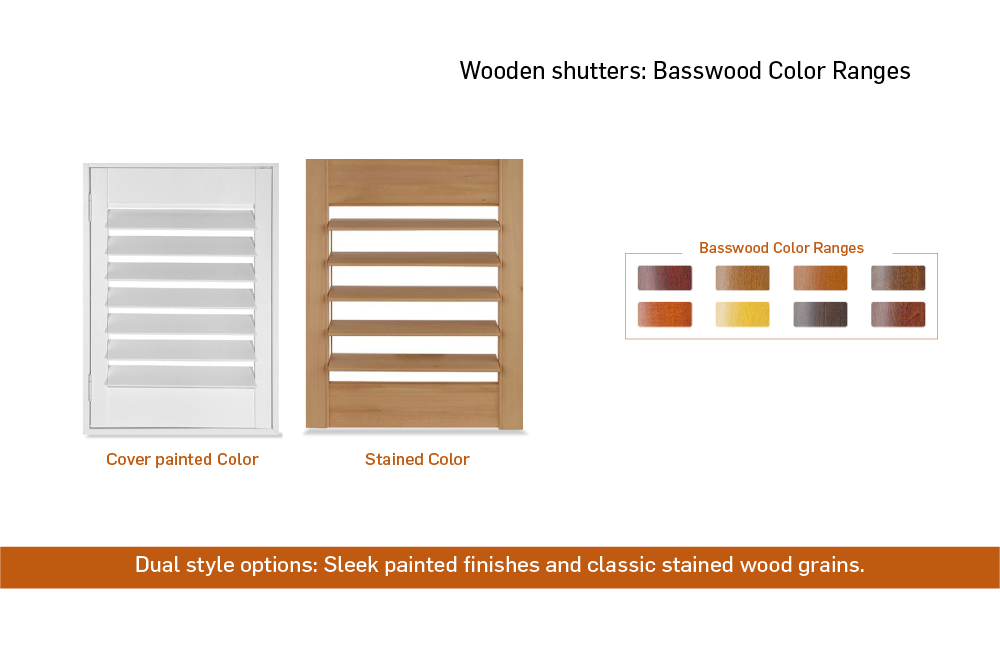 Basswood Shutters: Basswood Finishes